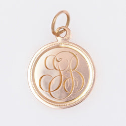 Médaille ancienne de baptême or rose - Castafiore