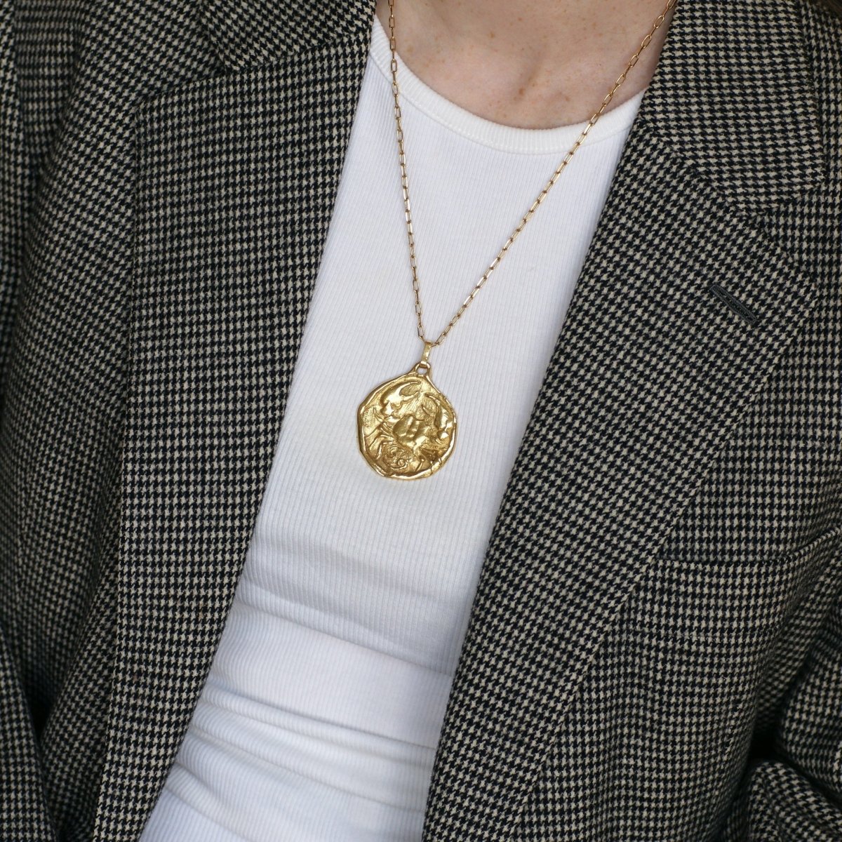 Médaille Astrologique Cancer en or jaune - Castafiore