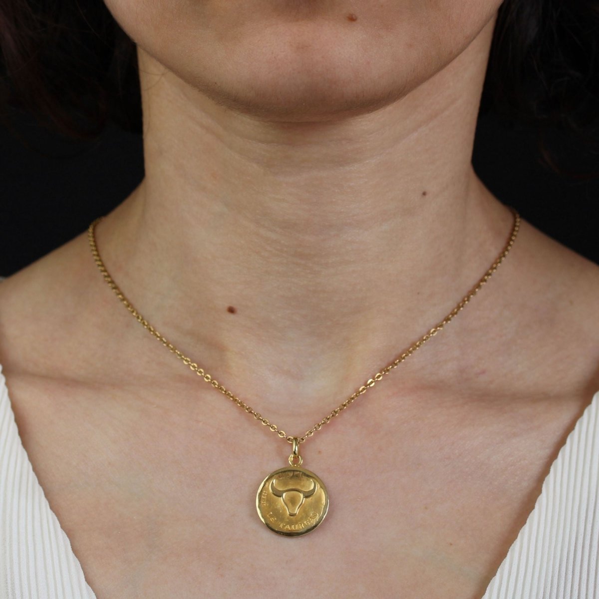 Médaille BECKER Taureau en or jaune - Castafiore