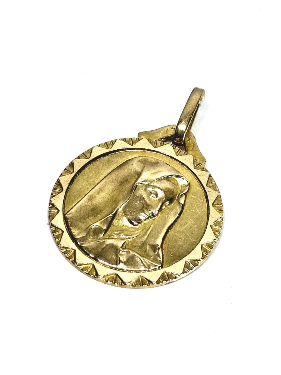 Médaille en or champagne de la vierge - Castafiore