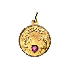 Médaille en or jaune et rubis - Castafiore