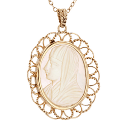 Médaille en or rose et nacre - Castafiore