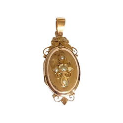 Médaille en or rose et perle - Castafiore