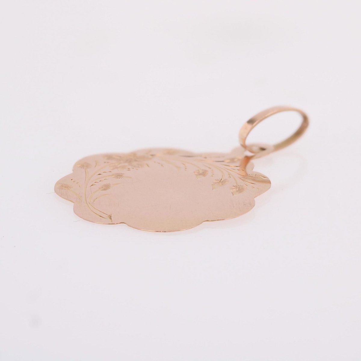 Médaille or rose polylobée ancienne - Castafiore