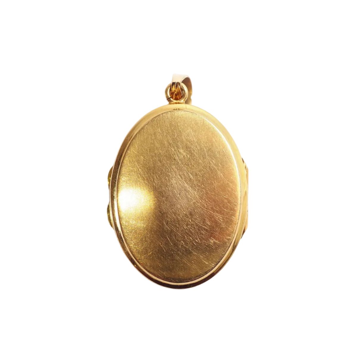 Médaillon en or jaune, argent, émail et perles - Castafiore