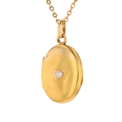 Médaillon en or jaune et perle - Castafiore