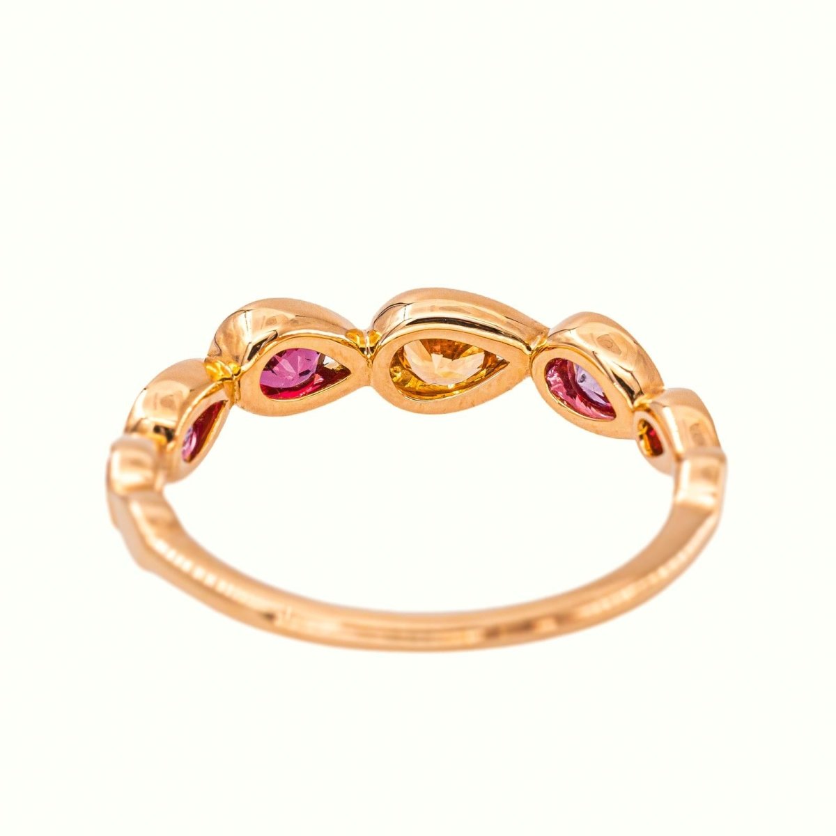 Mellerio Bague Anneau Indra Rose Or rose Saphir - Castafiore
