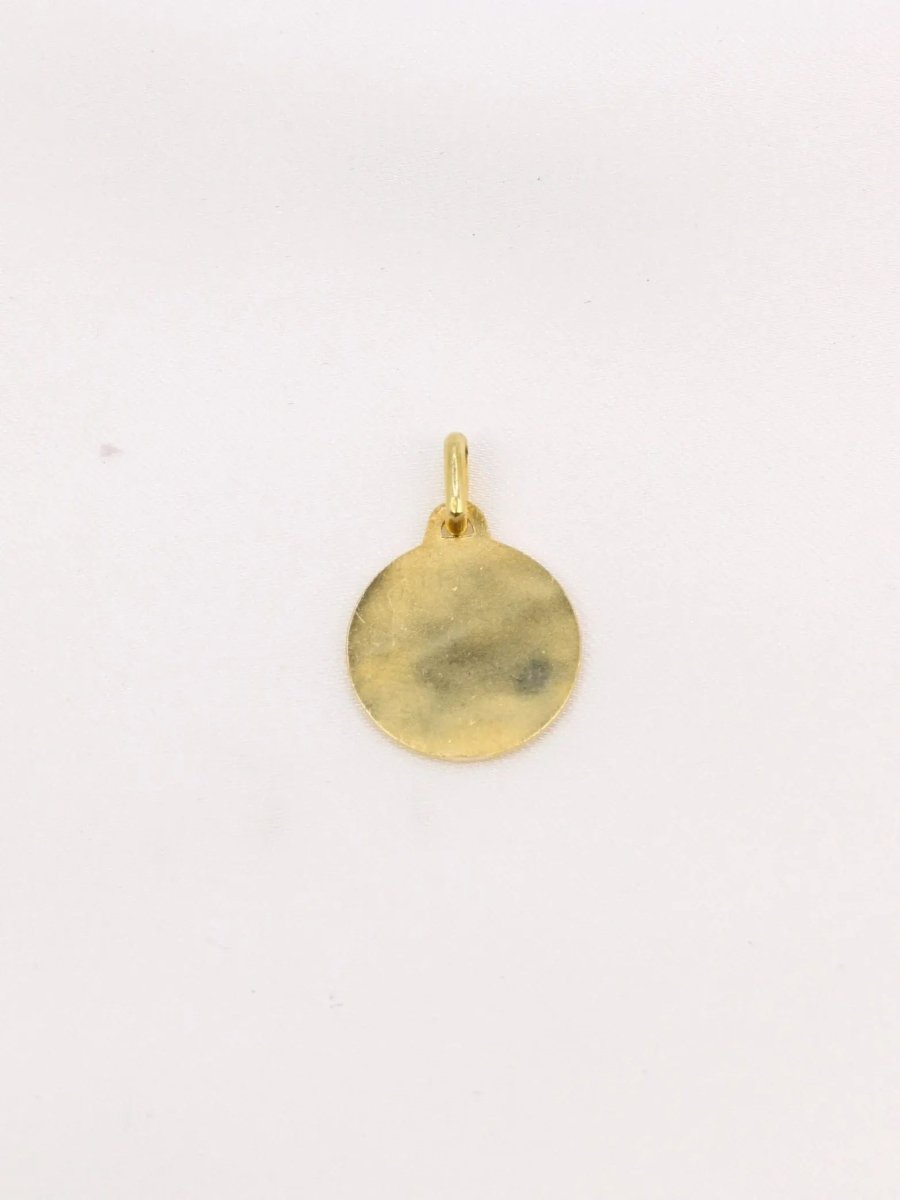 Mini Médaille amour Augis Plus qu'hier moins que demain or jaune diamant rubis - Castafiore
