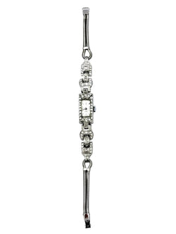 Montre Art-Déco en platine, or et diamants - Castafiore
