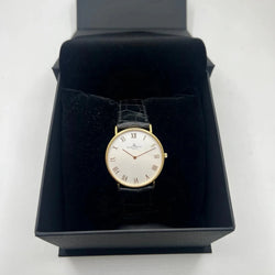 Montre BAUME & MERCIER "Classima" en or jaune, acier et cuir - Castafiore