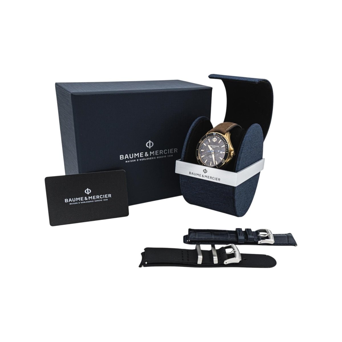 Montre BAUME & MERCIER "Clifton Club" en bronze et cuir - Castafiore