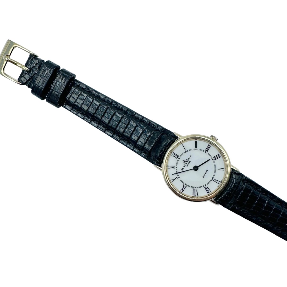 Montre BAUME & MERCIER en or jaune et cuir - Castafiore