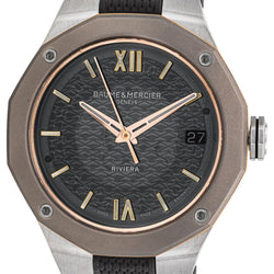 Montre BAUME & MERCIER "Riviera" en acier, titane et caoutchouc - Castafiore