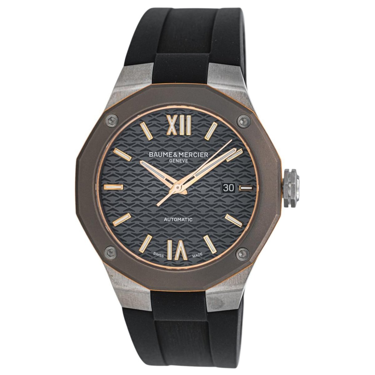 Montre BAUME & MERCIER "Riviera" en acier, titane et caoutchouc - Castafiore