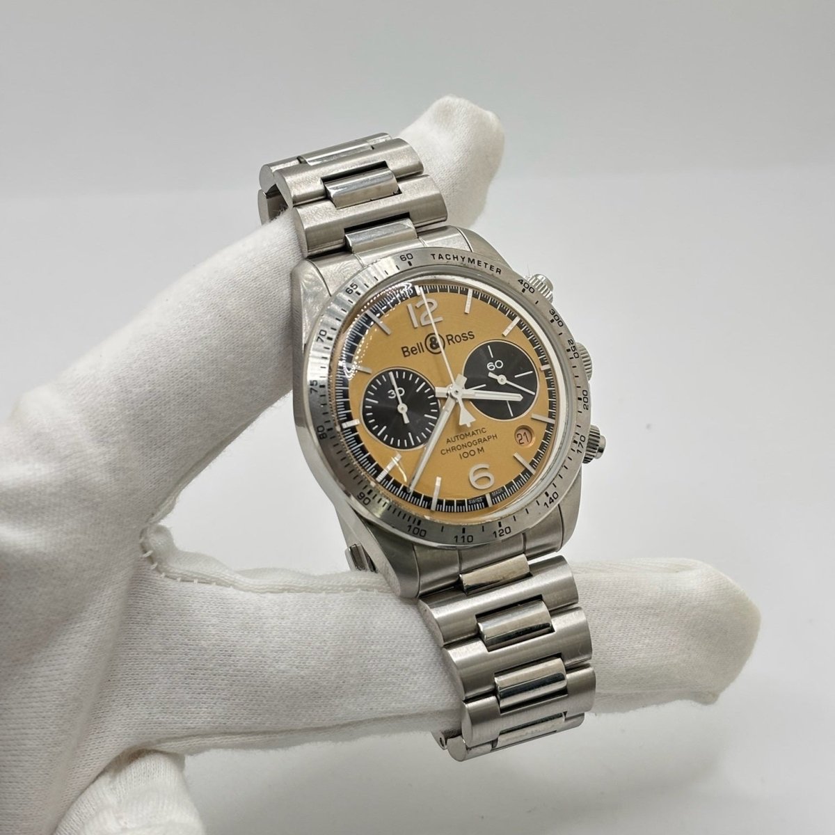 Montre BELL & ROSS "BR V2 Chronograph Heritage" en acier - Castafiore