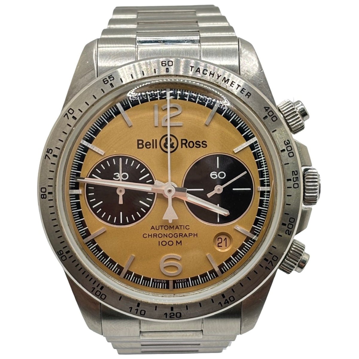 Montre BELL & ROSS "BR V2 Chronograph Heritage" en acier - Castafiore
