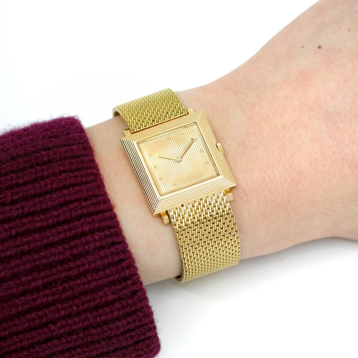 Montre BOUCHERON "La Carrée" en or jaune et or rose - Castafiore