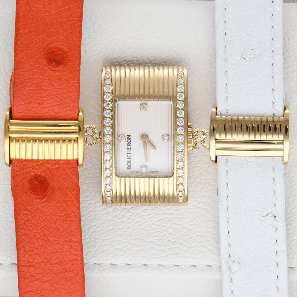 Montre BOUCHERON "Reflet Dame" en or jaune et diamants - Castafiore