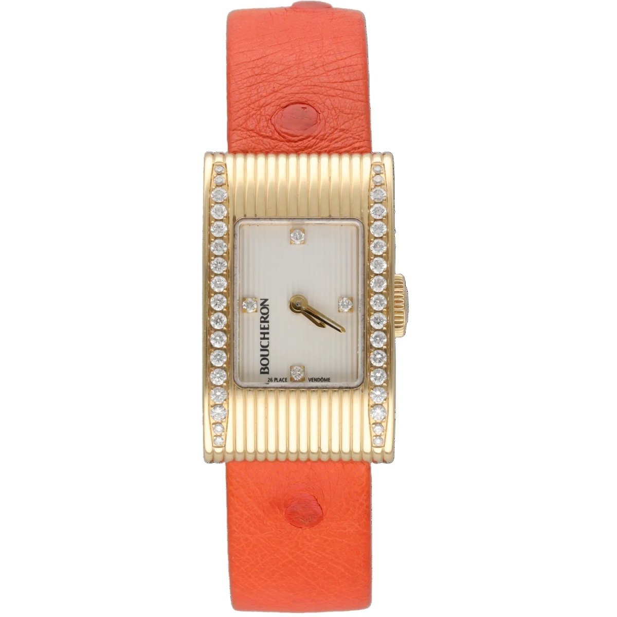 Montre BOUCHERON "Reflet Dame" en or jaune et diamants - Castafiore