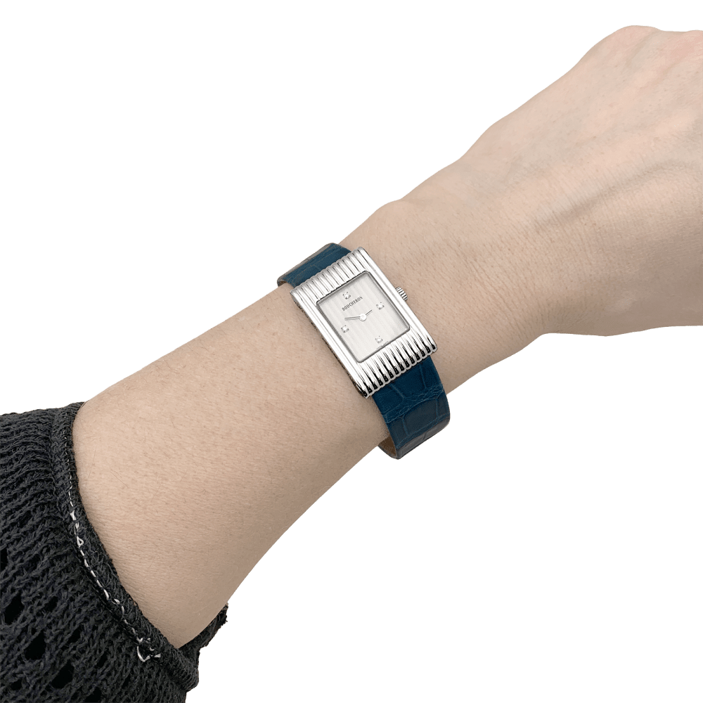 Montre BOUCHERON "Reflet" en acier et cuir - Castafiore