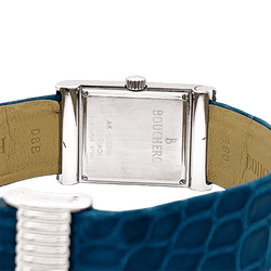 Montre BOUCHERON "Reflet" en acier et cuir - Castafiore