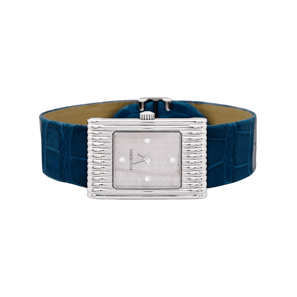 Montre BOUCHERON "Reflet" en acier et cuir - Castafiore
