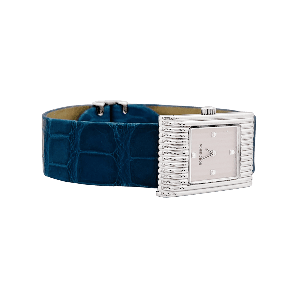 Montre BOUCHERON "Reflet" en acier et cuir - Castafiore