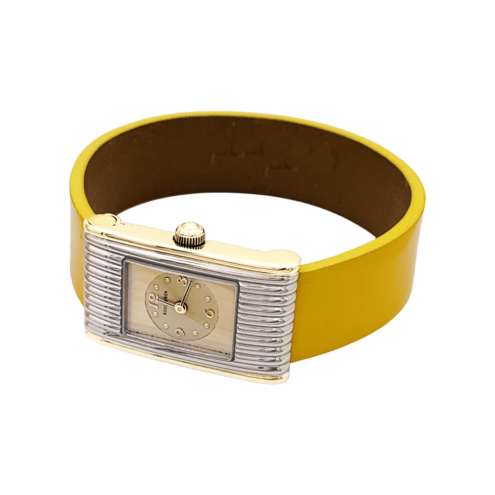 Montre BOUCHERON "Reflet" en or jaune, acier et cuir - Castafiore