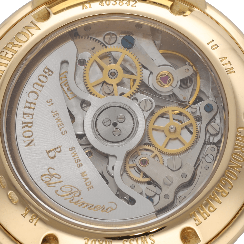 Montre BOUCHERON "Solis" en or jaune et cuir - Castafiore
