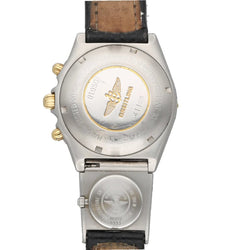 Montre BREITLING "Chronomat" en or jaune, acier et cuir - Castafiore