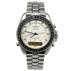 Montre BREITLING "Navitimer Pluton" en acier et quartz - Castafiore