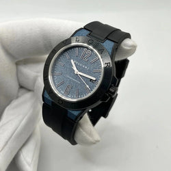Montre BULGARI "Diagono Magnesium" en caoutchouc - Castafiore
