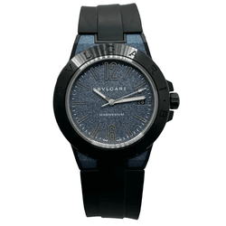 Montre BULGARI "Diagono Magnesium" en caoutchouc - Castafiore