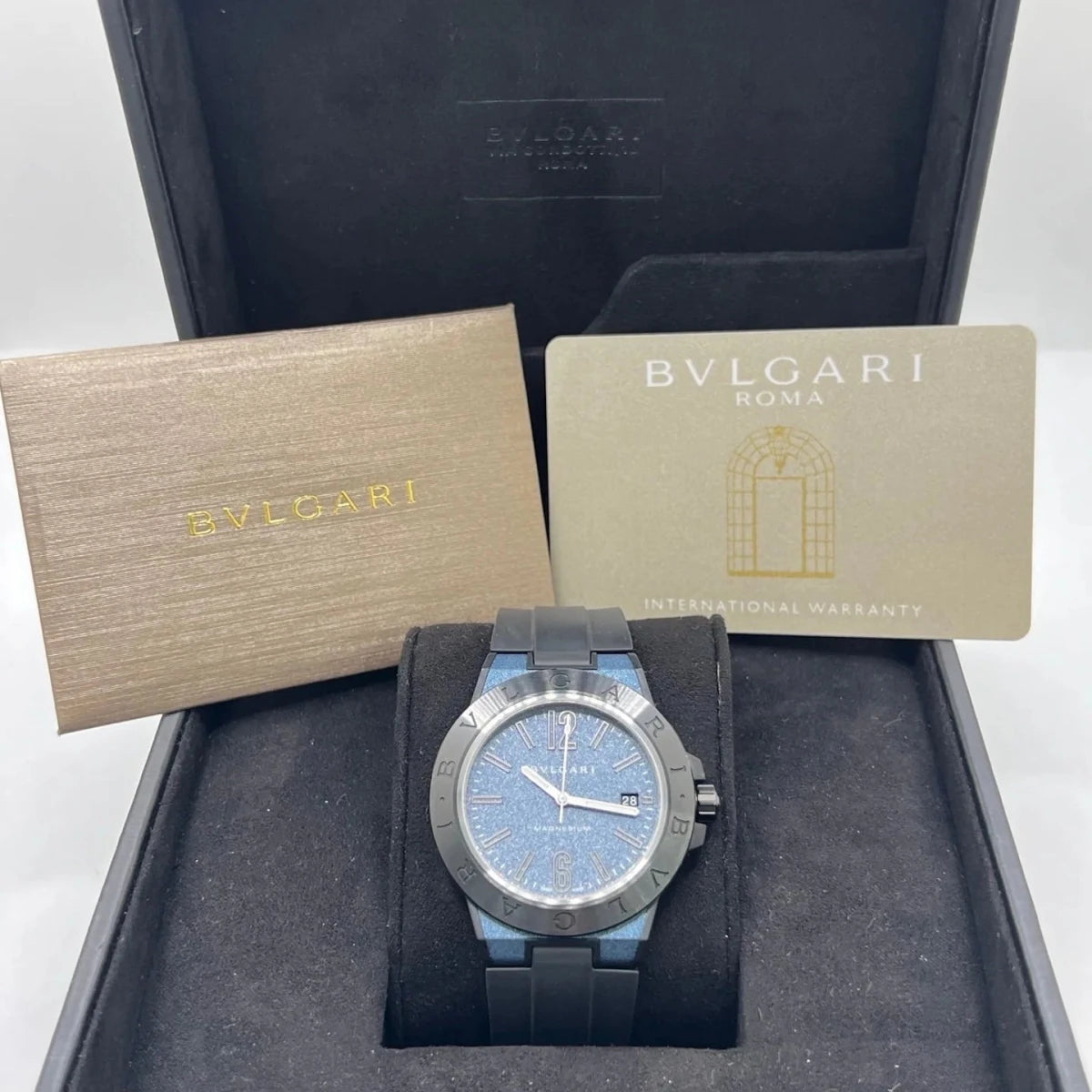 Montre BULGARI "Diagono Magnesium" en caoutchouc - Castafiore