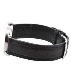 Montre BULGARI en acier, cuir, quartz et saphir - Castafiore