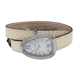 Montre BULGARI "SERPENTI" en acier et diamants - Castafiore