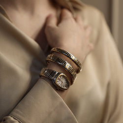 Montre BULGARI "Serpenti Tubogas" Double Spirale en or rose et acier - Castafiore
