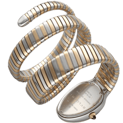 Montre BULGARI "Serpenti Tubogas" en or rose et acier - Castafiore