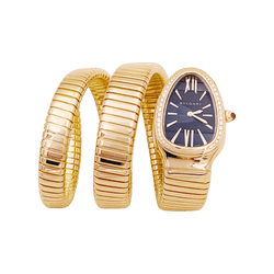 Montre Bulgari, “Serpenti Tubogas”, en or rose et diamants - Castafiore