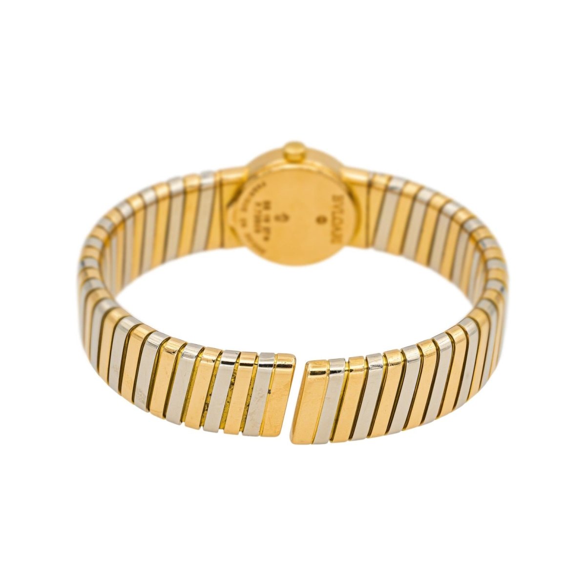 Montre BULGARI "Tubogas" en or jaune et acier - Castafiore
