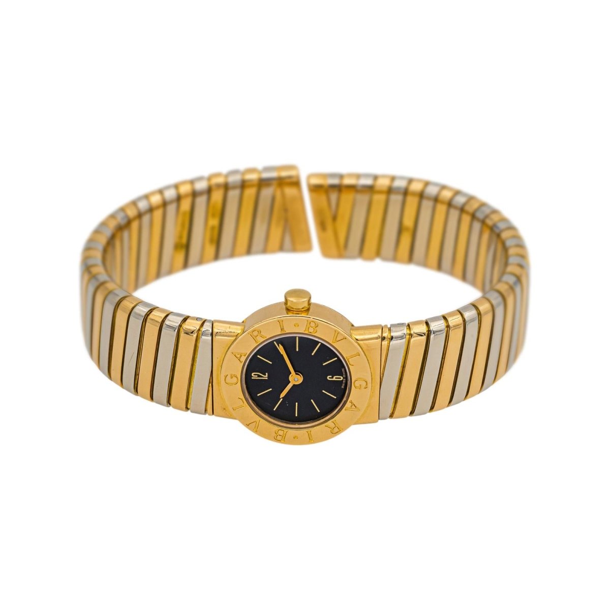 Montre BULGARI "Tubogas" en or jaune et acier - Castafiore
