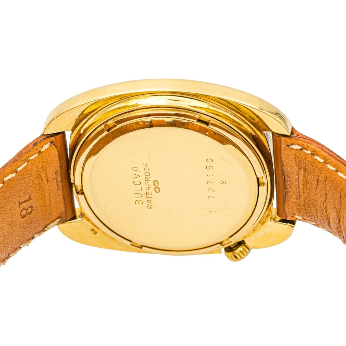 Montre BULOVA "Accutron" en or jaune, cuir et quartz - Castafiore