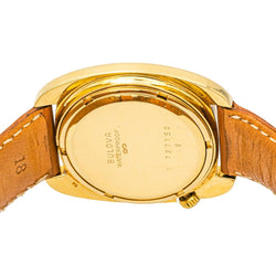 Montre BULOVA "Accutron" en or jaune, cuir et quartz - Castafiore