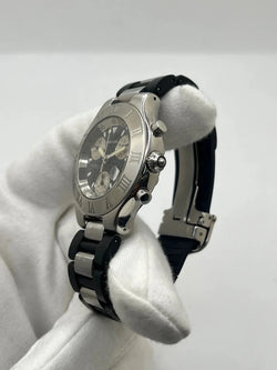 Montre CARTIER "21 Chronoscaph" en acier inoxydable et caoutchouc - Castafiore