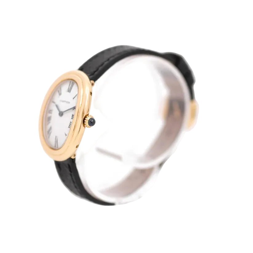 Montre CARTIER "Baignoire" en jaune et cuir - Castafiore