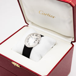 Montre CARTIER "Baignoire" XL en or blanc et diamants - Castafiore