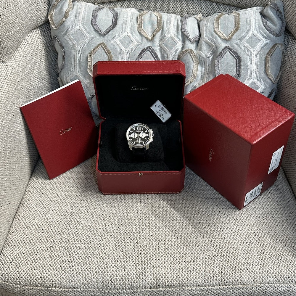 Montre Cartier Calibre Chronographe en acier – 42 mm – Automatique – Full Set 2021 – Ref. 3578 - Castafiore