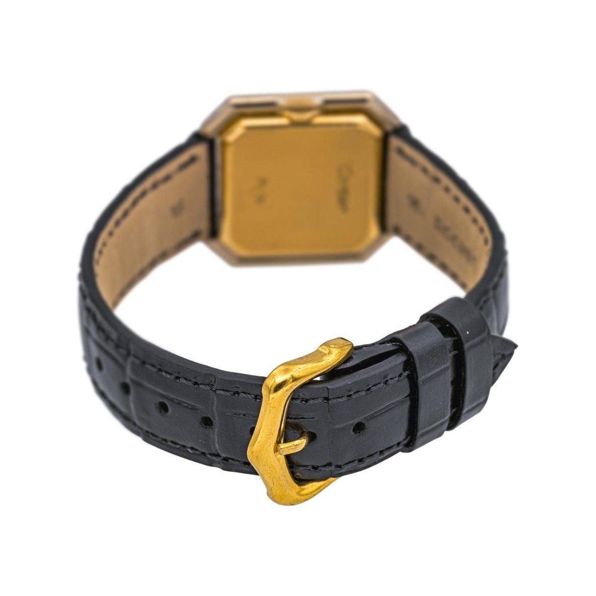 Montre CARTIER "Ceinture" en or jaune et cuir - Castafiore