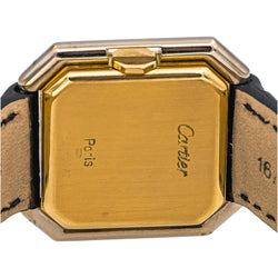 Montre CARTIER "Ceinture" en or jaune et cuir - Castafiore