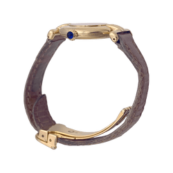 Montre CARTIER "Colisée Must" en argent, ivoire, vermeil, et cuir - Castafiore